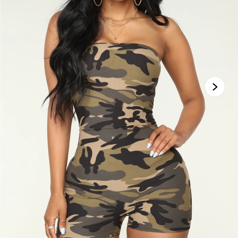 Fashion Nova Buenos Aires Camo Romper